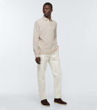 Loro Piana - Cotton long-sleeved polo sweater