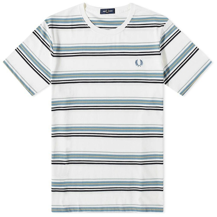 Photo: Fred Perry Men's Stripe T-Shirt in Snow White