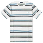 Fred Perry Men's Stripe T-Shirt in Snow White