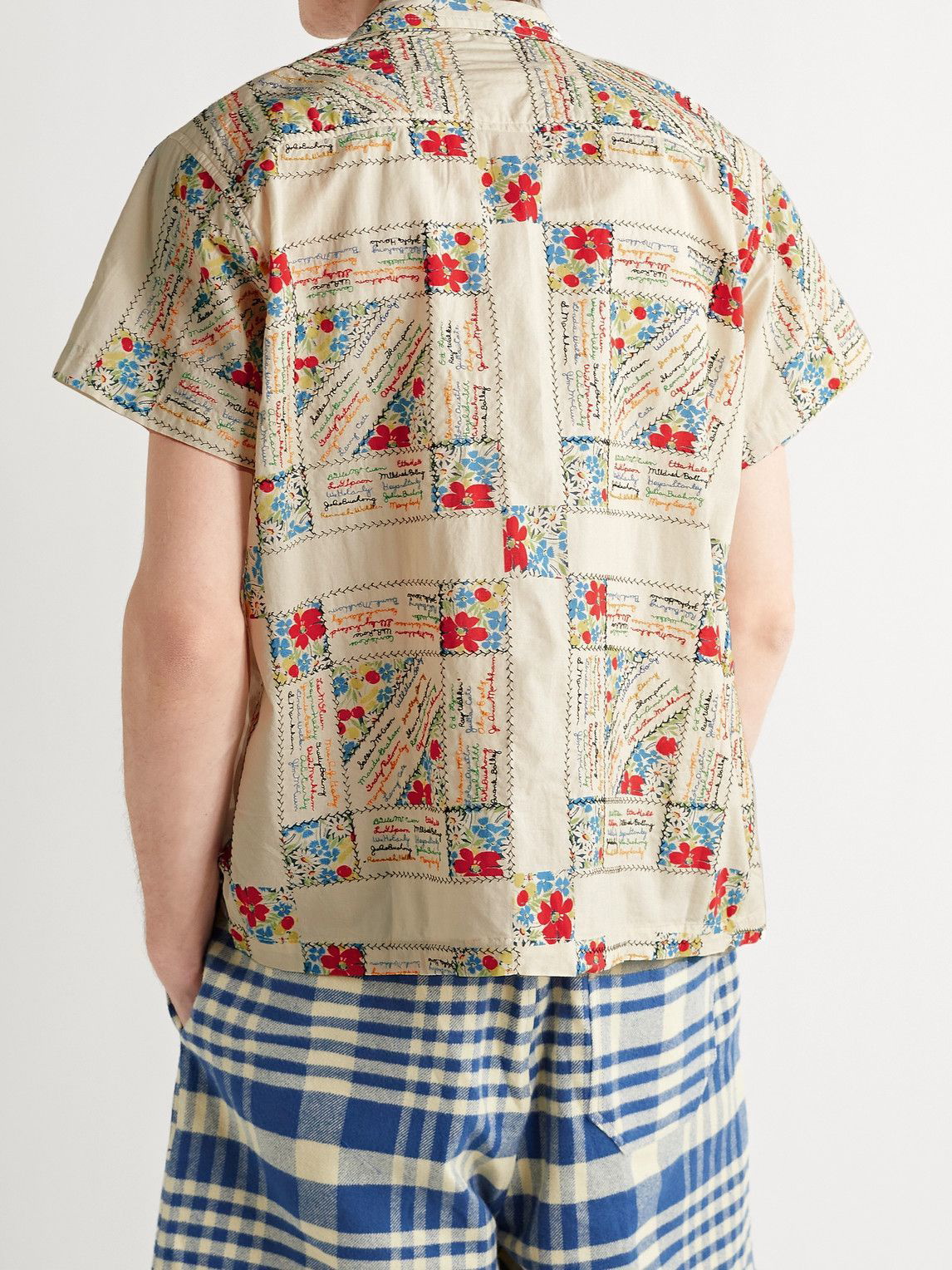 BODE patterned-jacquard cotton shirt - Neutrals