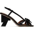 SHUSHU/TONG Black Bow Detail Heeled Sandals