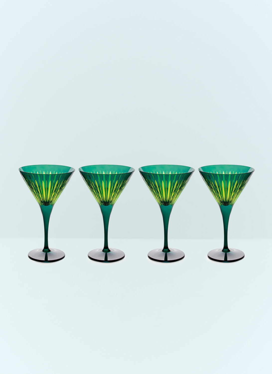 L'Objet Set Of Four Prism Martini Glasses