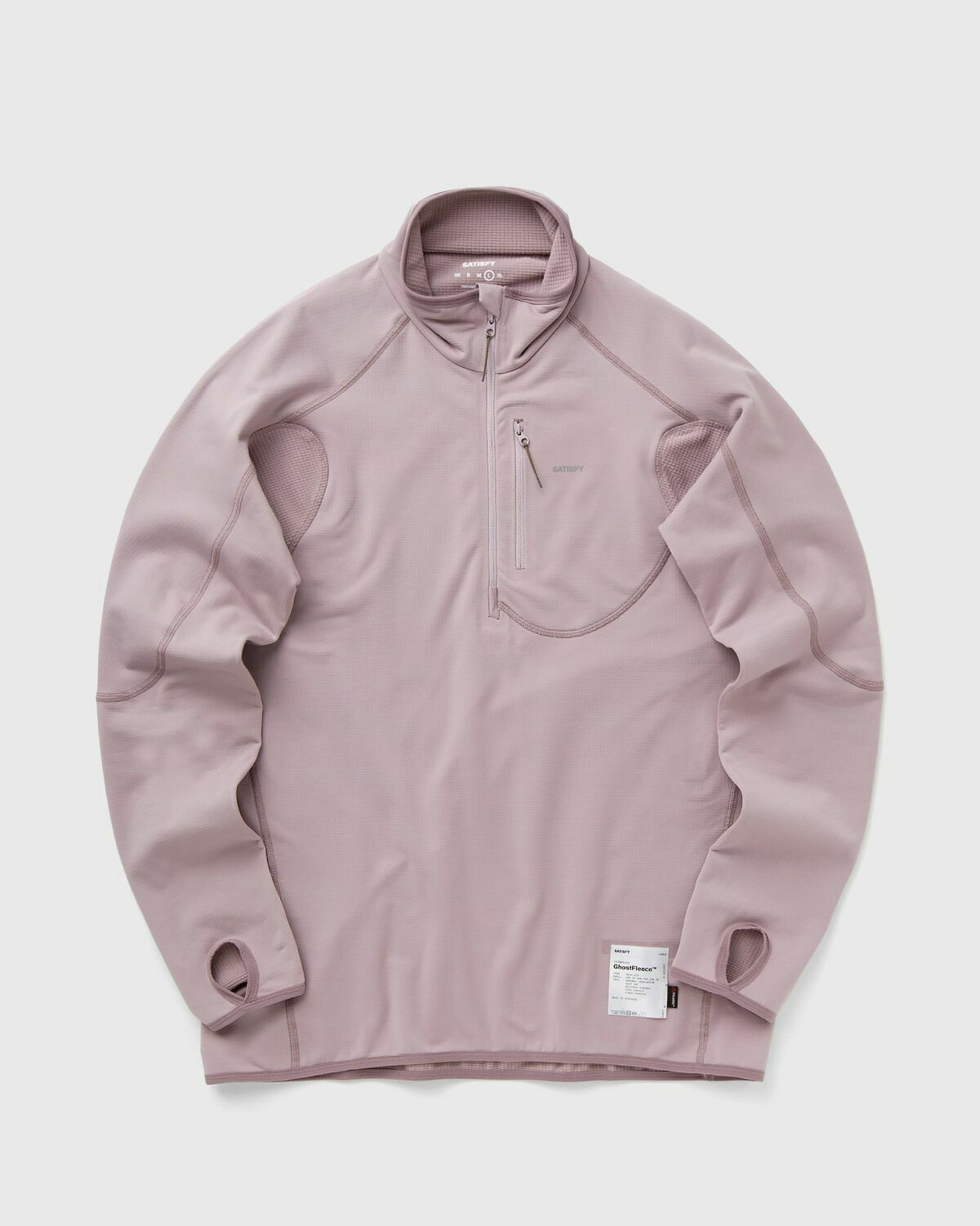 Satisfy Running Ghost Fleece Half Zip Purple Half Zips Satisfy