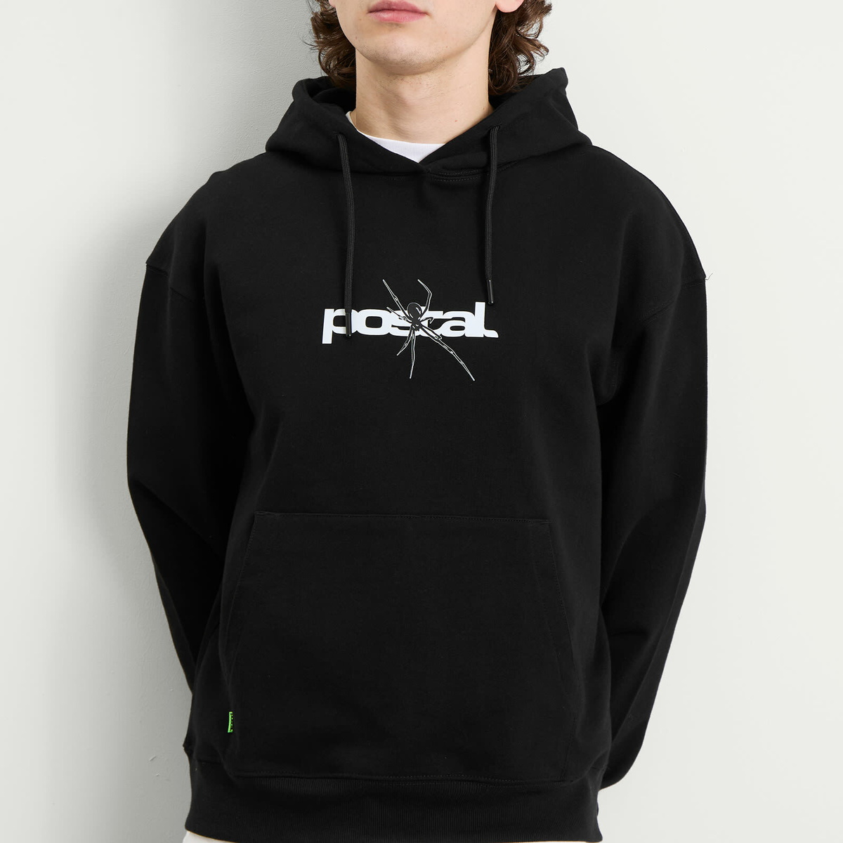 POSTAL Men's Spider Print Hoodie in Black