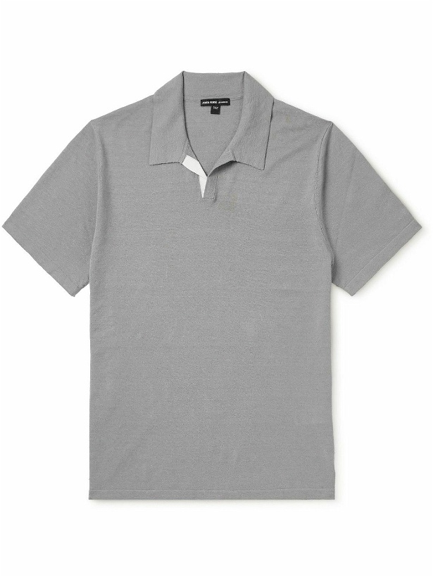 Photo: James Perse - Linen-Blend Polo Shirt - Gray