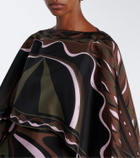Pucci Marmo and Dune caped silk twill gown