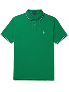 POLO RALPH LAUREN - Slim-Fit Contrast-Tipped Cotton-Piqué Polo Shirt - Green