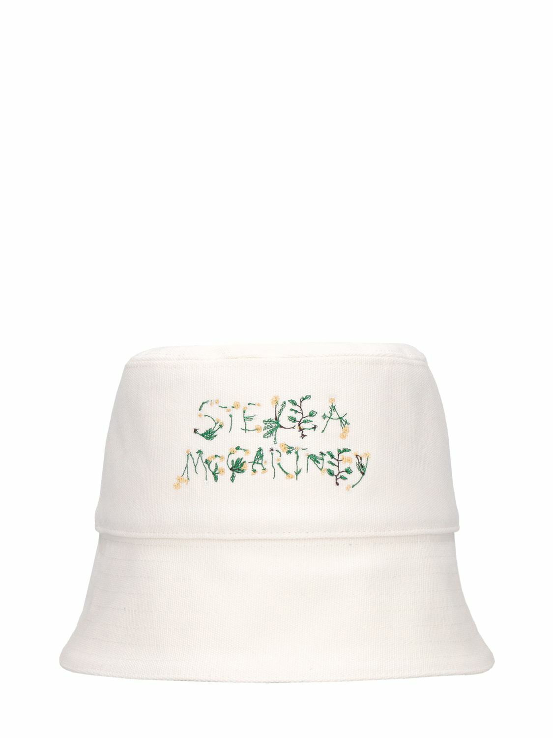 Photo: STELLA MCCARTNEY - Embroidered Logo Cotton Bucket Hat