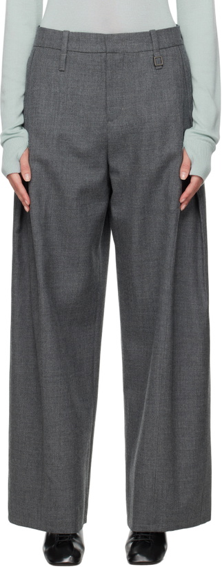 Photo: WOOYOUNGMI Gray Wool Trousers