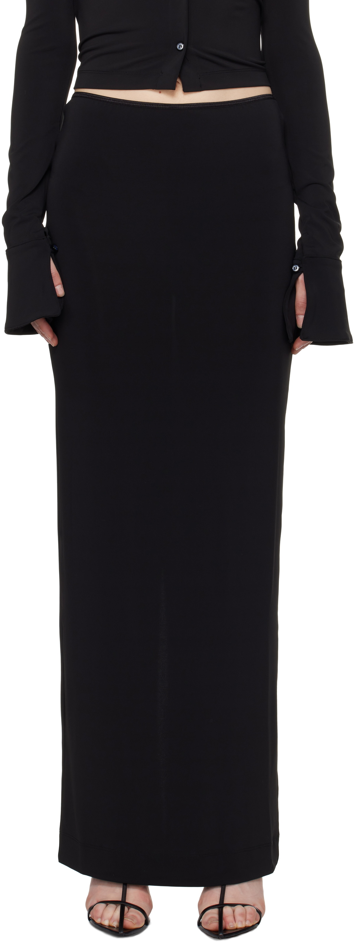 ÉTERNE Black Emma Maxi Skirt