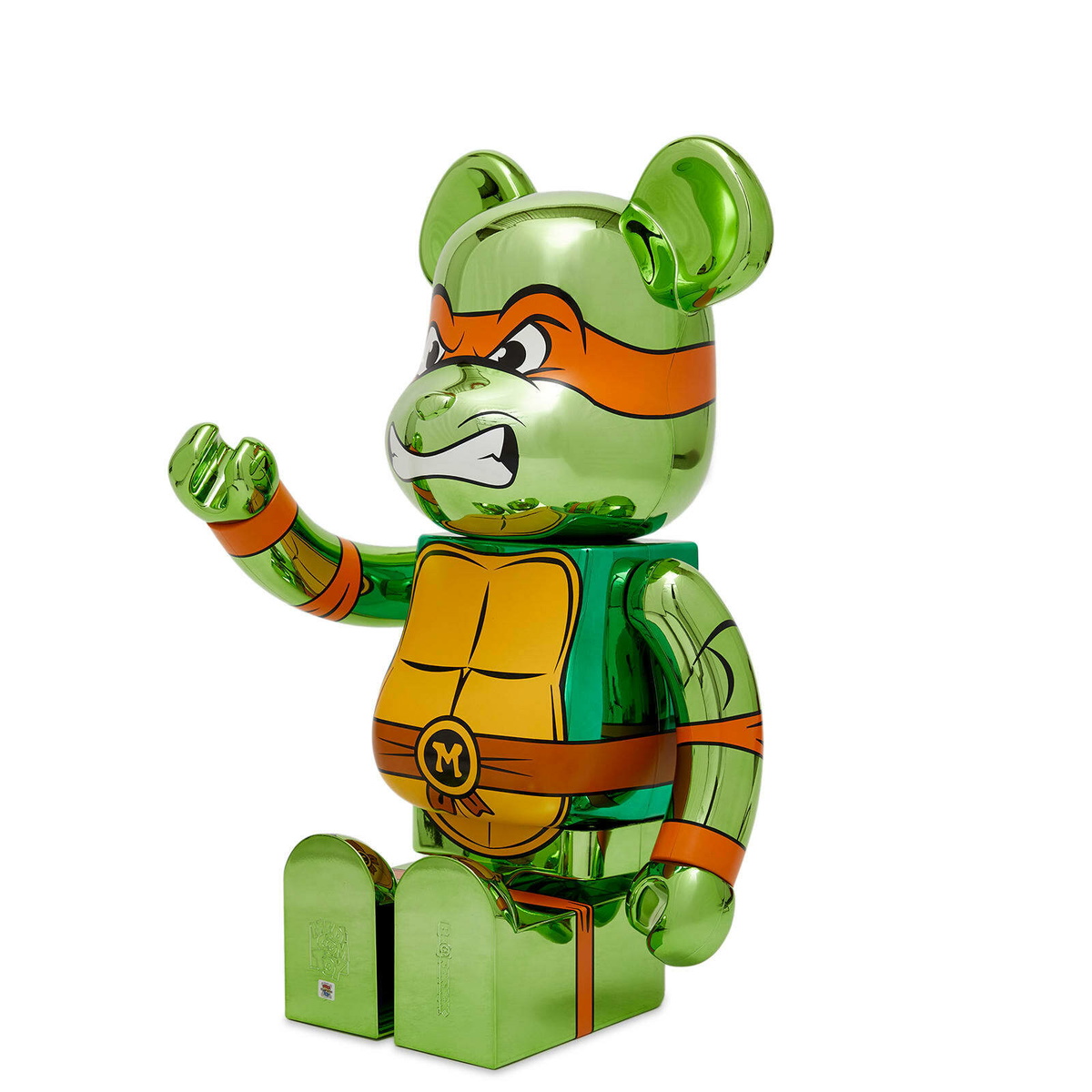 Medicom Be@rbrick Michelangelo Chrome Ver. 