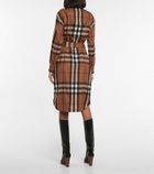 Burberry - Checked wool shirt dress