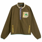 Brain Dead Men's Equipment Fleece Pullover Jacket in Olive