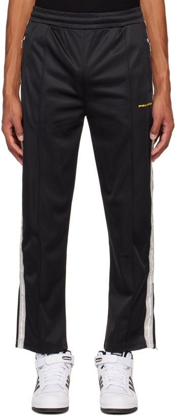 Photo: PALMER Black Embroidered Track Pants