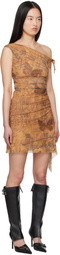 MISBHV Brown Goa Mesh Minidress