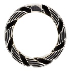 Alexander McQueen Silver Textured Chain Ring