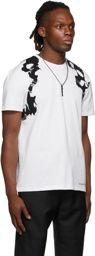 Alexander McQueen White & Black Graphic T-Shirt