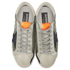 Golden Goose Green and Grey Canvas Superstar Sneakers