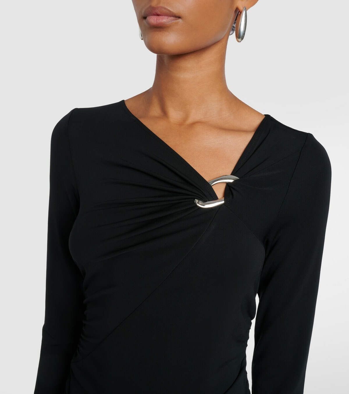 Veronica Beard Viela gathered jersey maxi dress