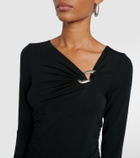 Veronica Beard Viela gathered jersey maxi dress