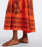 Alémais Boathouse printed linen midi dress