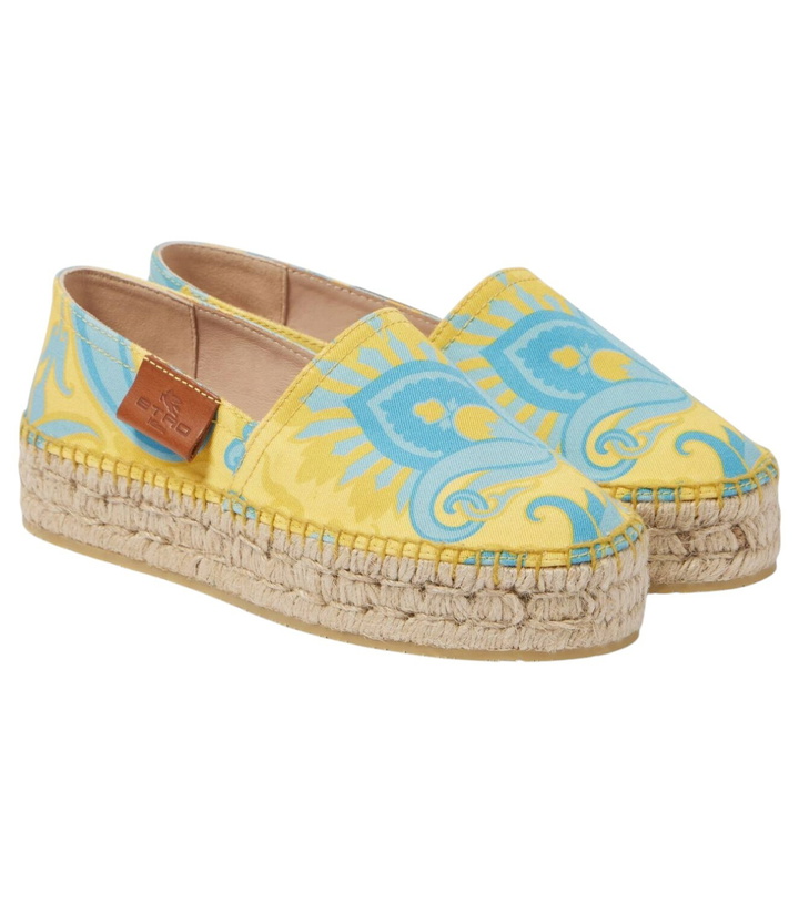 Photo: Etro Printed canvas espadrilles