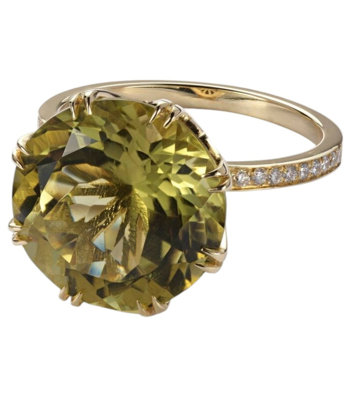 Photo: Ileana Makri 18kt gold ring with topaz and diamonds