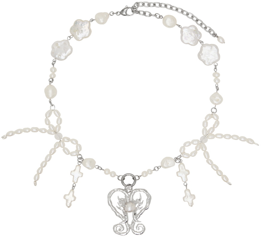Harlot Hands Silver Heiress Necklace