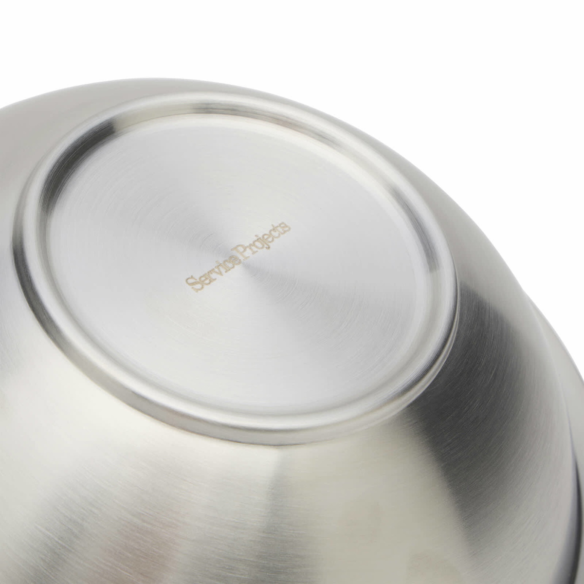 Service Projects Steel Bowl 02 in Brushed Steel 