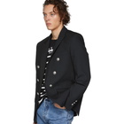 Balmain Black Wool Double-Breasted Blazer