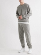 SSAM - Tomo Tapered Cotton and Camel Hair-Blend Sweatpants - Gray