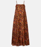 Asceno Melfi printed silk twill midi dress