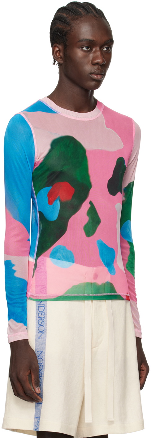 Tシャツ・カットソー J W ANDERSON Print semi-transparent top (JO0233PG1610 835) ANCHOR LOGO T-SHIRT – JW Anderson