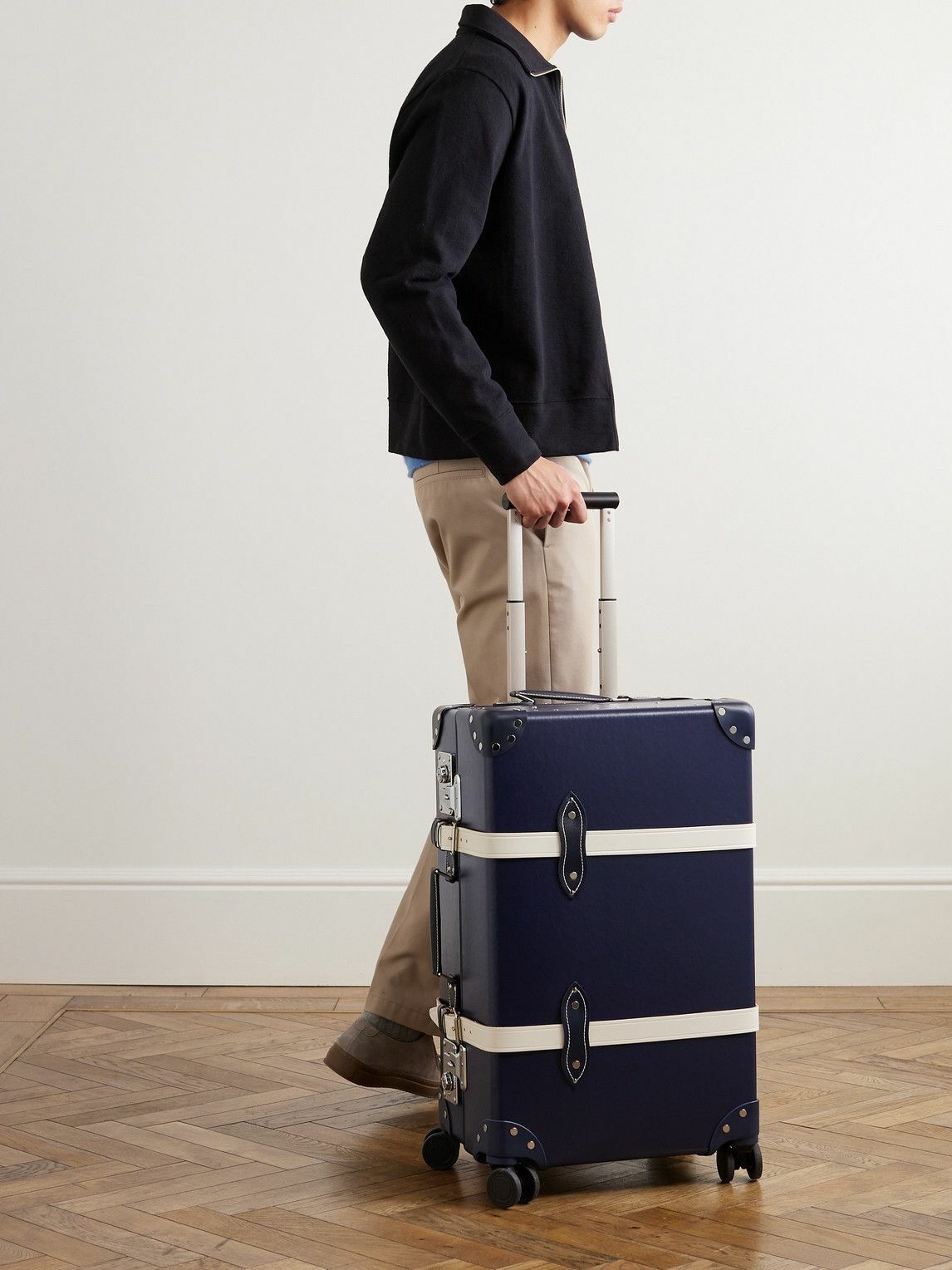 Photo: Globe-Trotter - Centenary 15&quot; Leather-Trimmed Suitcase