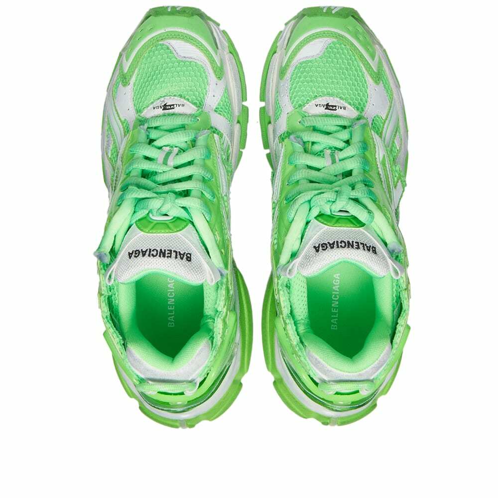 Balenciaga Men's Runner Sneakers in Fluo Green/White Balenciaga