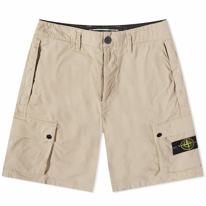 Photo: Stone Island Men's Supima Cotton Cargo Short in Dove Grey