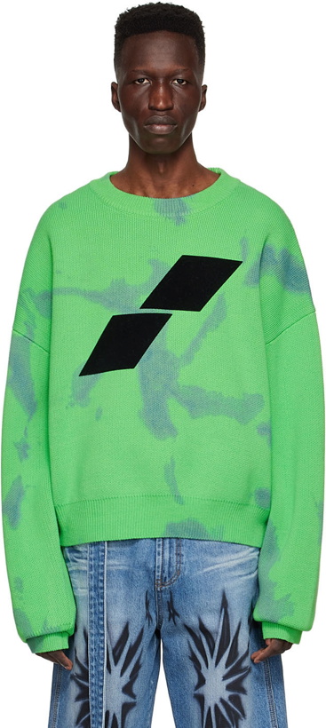 Photo: We11done Green Cotton Sweater