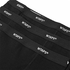 WTAPS Men's Skivvies 3-Pack Boxer Shirt in Black