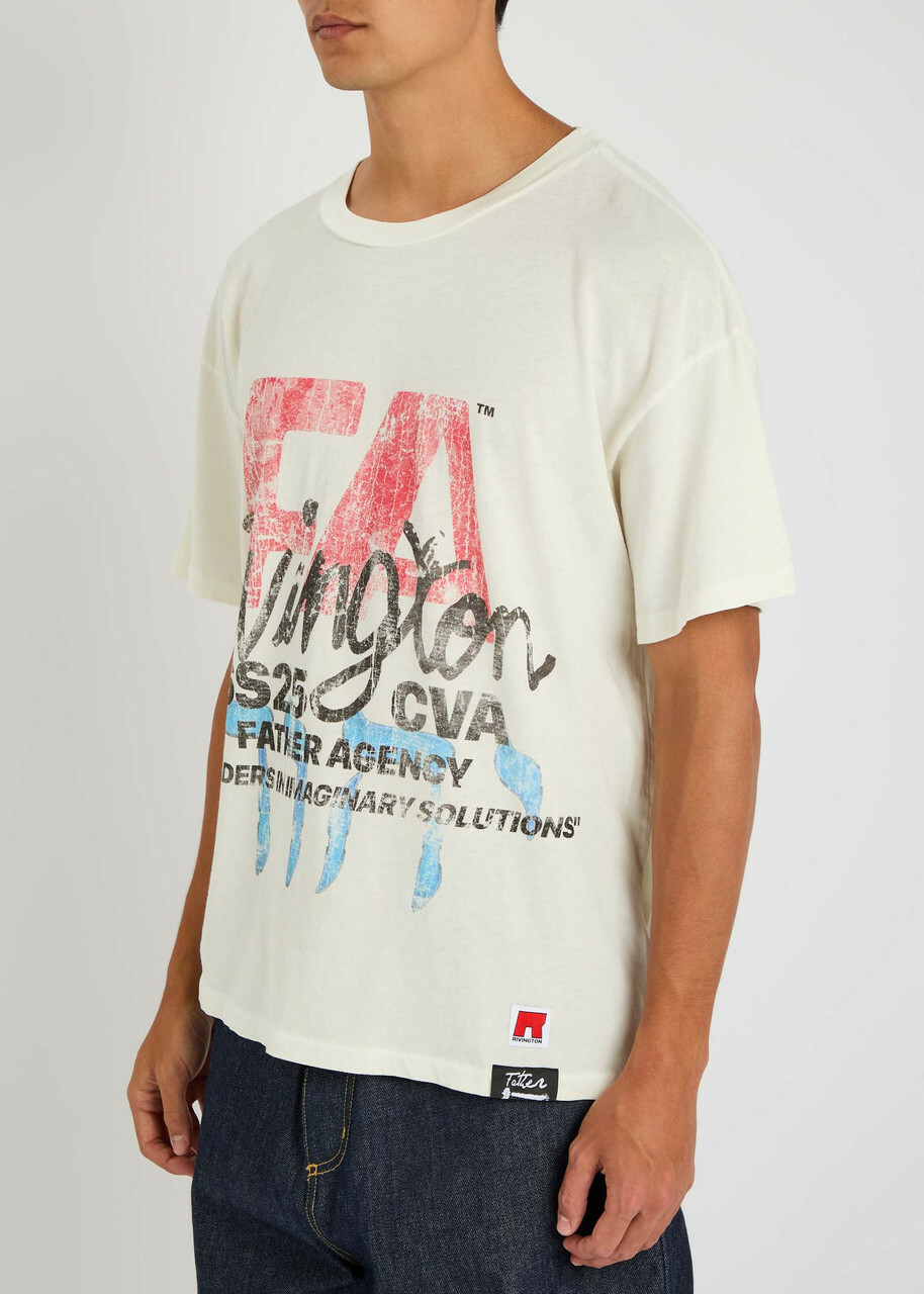 Rivington Roi Rebis Leaders Printed Cotton T-shirt White