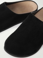 Common Projects - Logo-Debossed Suede Clogs - Black