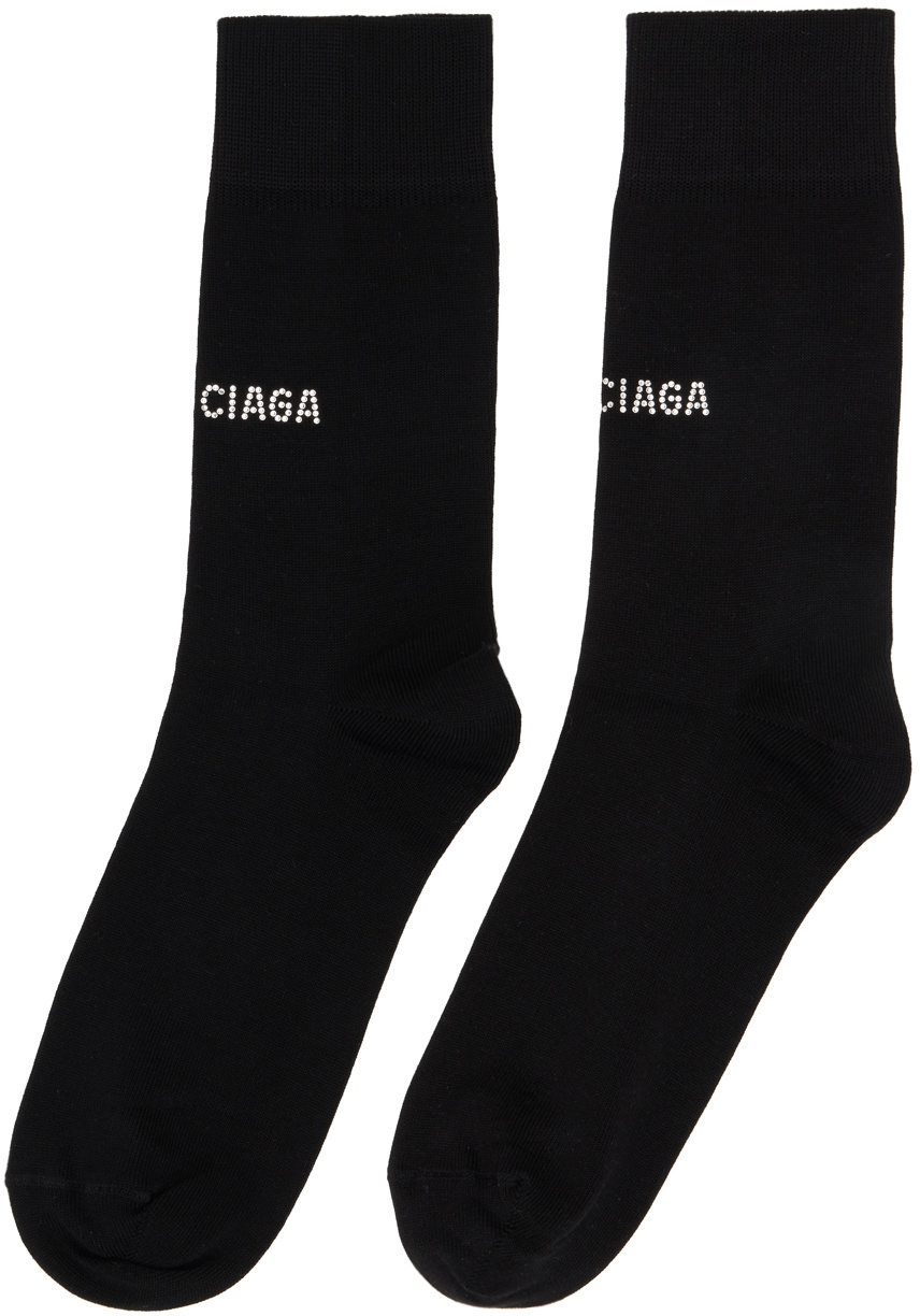 Balenciaga Black Strass Socks