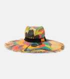 Etro - Striped raffia hat