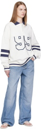 Ksubi White '99' Boyfriend Polo Sweatshirt