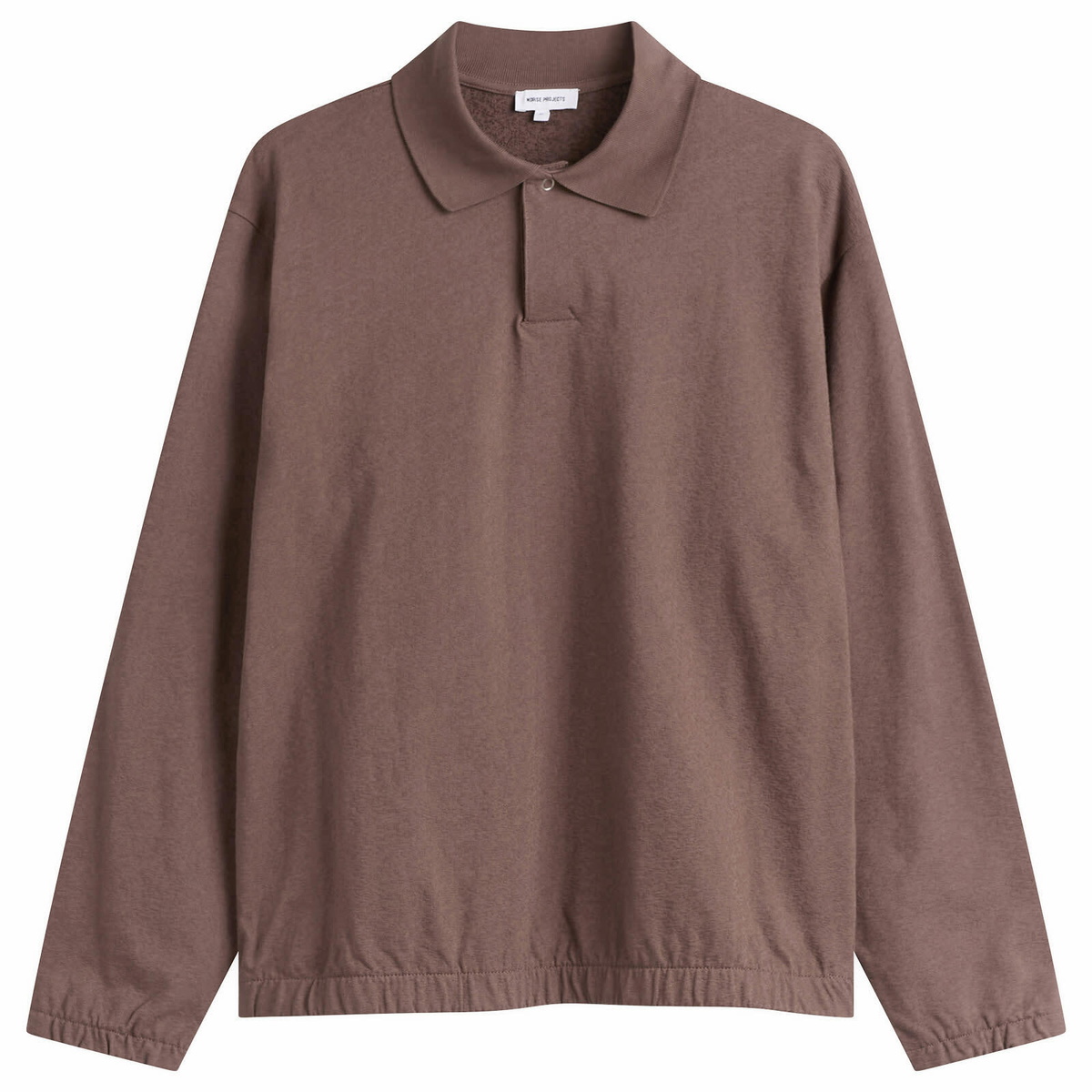 Norse Projects Men's Sylane Relaxed Jersey Polo in Peppercorn