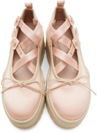 Simone Rocha Pink Platform Track Sole Ballerina Sneakers