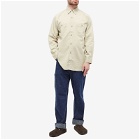 orSlow Men's Cotton Twill Vintage Fit Work Shirt in Beige