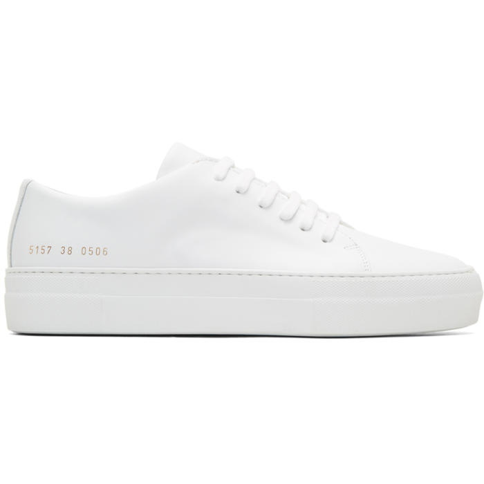 Photo: Common Projects White Court Low Super Sneakers