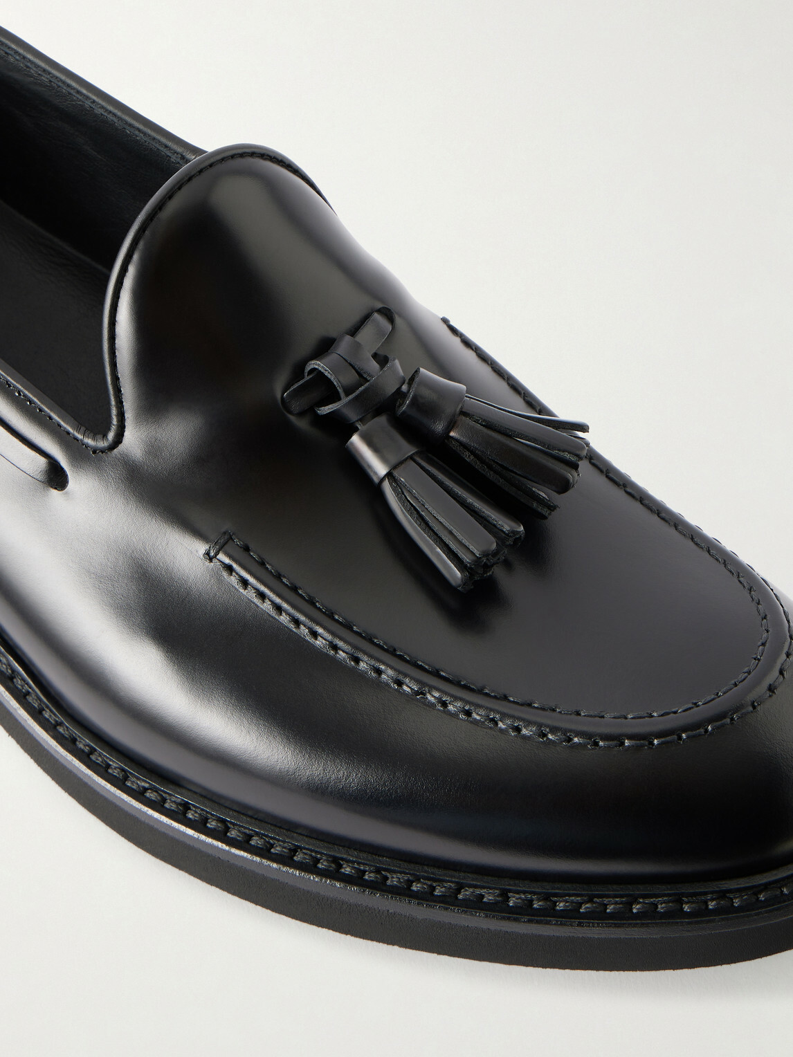 Canali - Tasseled Leather Loafers - Black