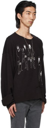 Enfants Riches Déprimés Black Graphic Surveillance Long Sleeve T-Shirt