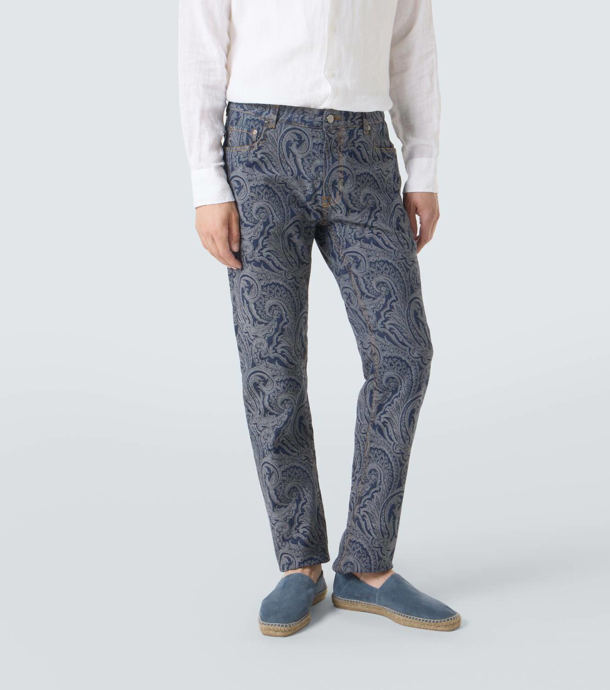 Etro Roma paisley slim jeans Etro